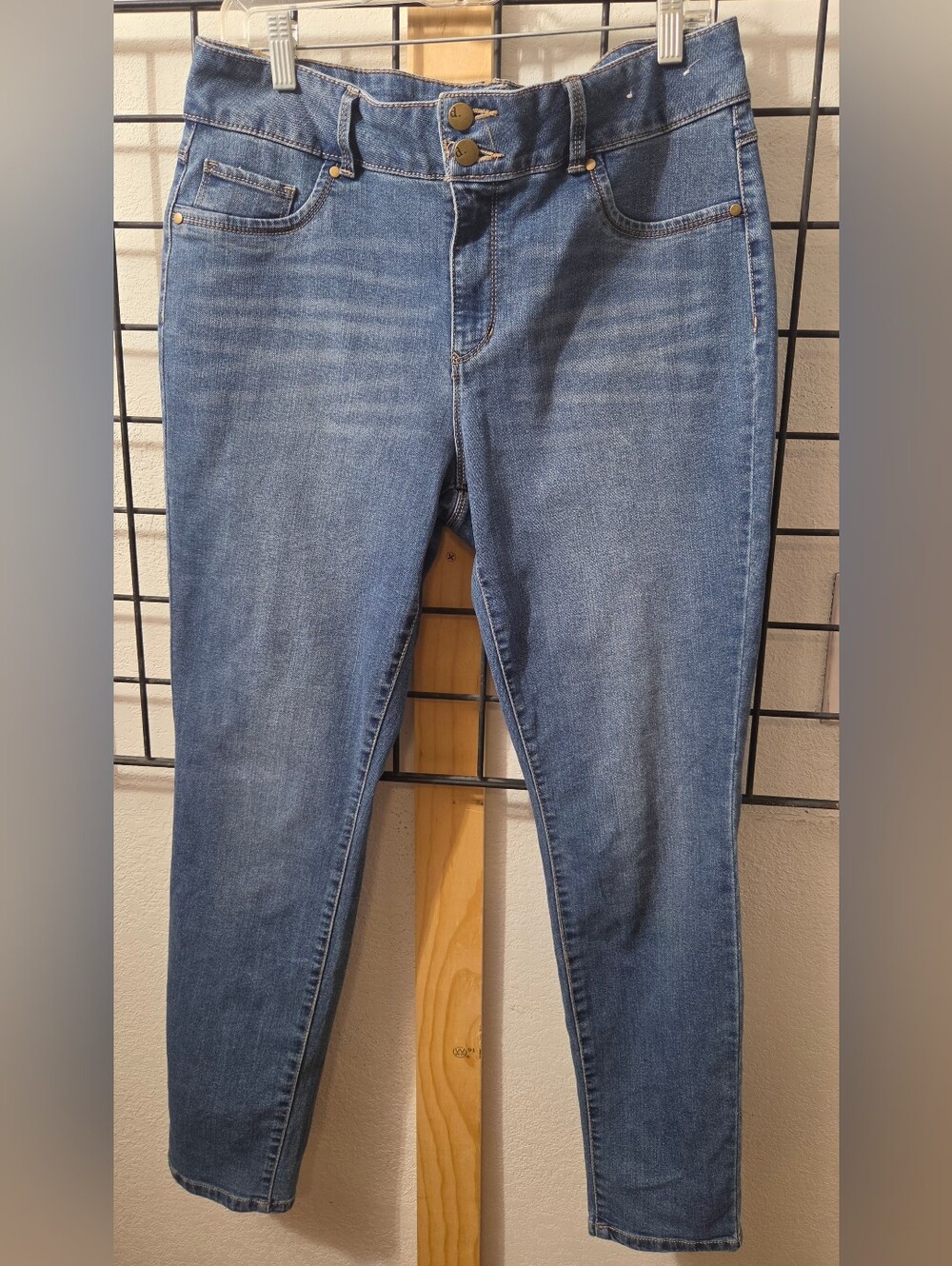 *d. jeans Women's Medium Blue Skinny Jeans Waist 18 Inseam 27: